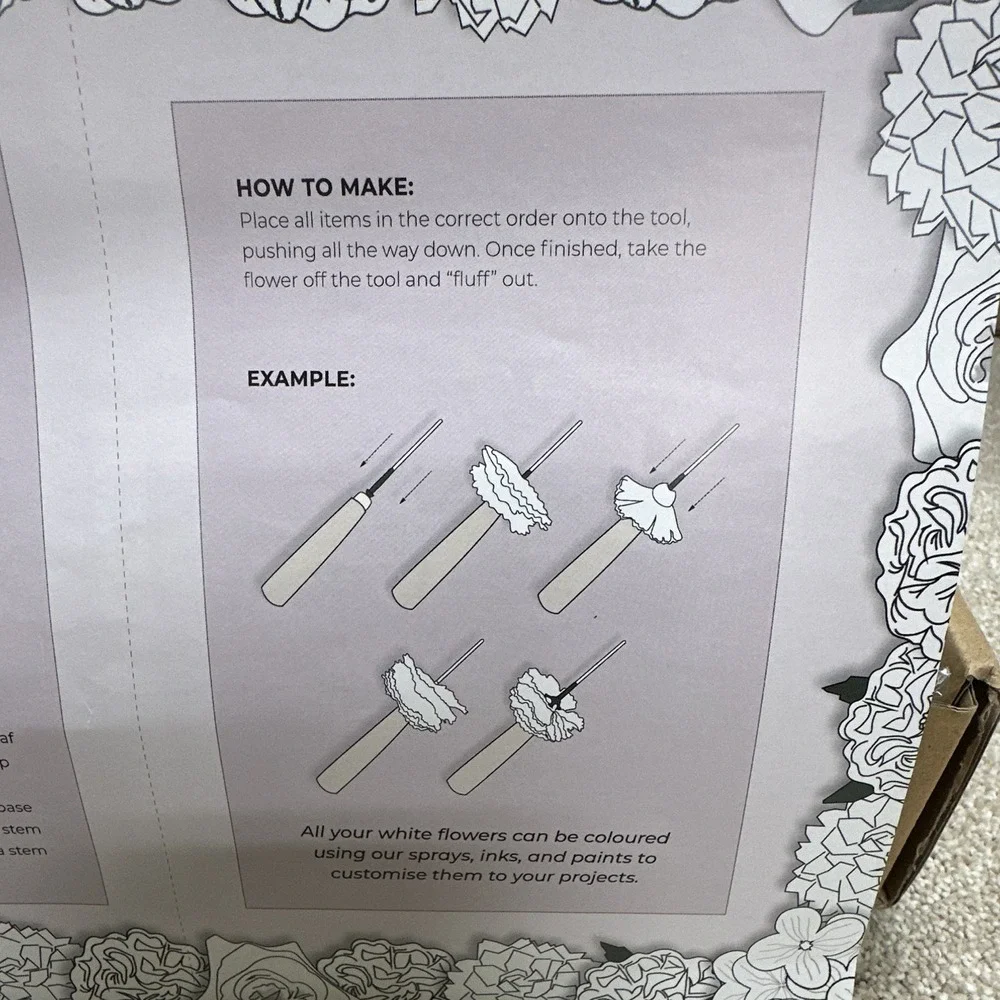 Forever Flowerz Wonderful White Kit 2 Floral Craft Kit w/ Tool, Plastic